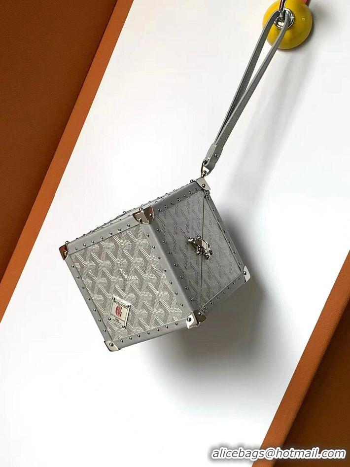 Promotional Luxurious Goyard Dé Trunk Clutch Bag 8215 Silver