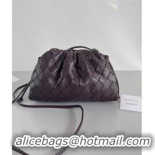 Top Quality Bottega Veneta Mini Pouch Bag in Wide Intrecciato Leather 585852 Fondant Brown 2023