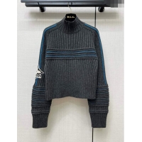 Grade Design Louis Vuitton Contrast Accent Cropped Pullover LV110925 Grey 2023