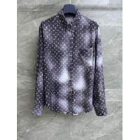 ​Low Price Louis Vuitton Monogram Cloud Shirt in Silk 1AFHI8 Black 2023
