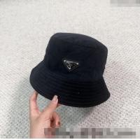 Good Looking Prada Corduroy Bucket Hat PR1018001 Black 2023