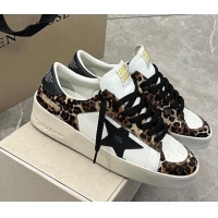Good Quality Golden Goose Stardan sneakers in leopard-print pony skin and black star 105019