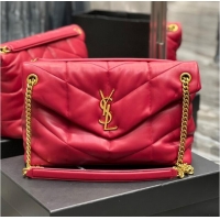 Affordable Price SAINT LAUREN PUFFER SMALL CHAIN BAG Y777476 Red
