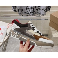 Best Price Christian Louboutin Astroloubi Sneakers in Suede Grey/Brown 105084
