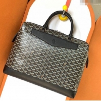 Famous Brand Goyard Cisalpin Briefcase Document Case Top Handle Bag G8129 Black