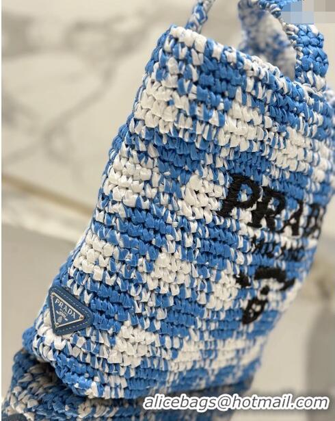 Best Quality Prada Small Crochet Tote bag 1BG422 Blue 2023