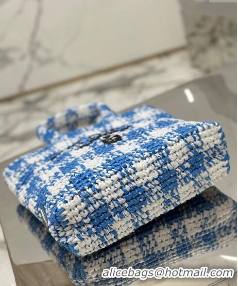 Best Quality Prada Small Crochet Tote bag 1BG422 Blue 2023