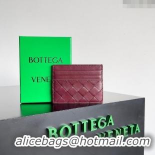 Best Price Bottega Veneta Intrecciato Credit Card Case 749449 Burgundy 2024