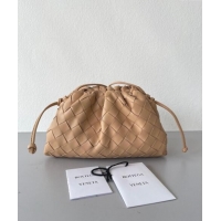 Grade Design Bottega Veneta Mini Pouch Bag in Wide Intrecciato Leather 585852 Almond Beige 2023