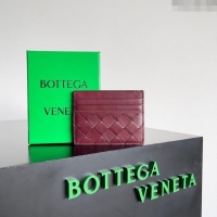 Best Price Bottega Veneta Intrecciato Credit Card Case 749449 Burgundy 2024