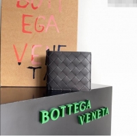 Top Design Bottega Veneta Intrecciato Leather Bi-Fold Wallet 63334 Chocolate 2024