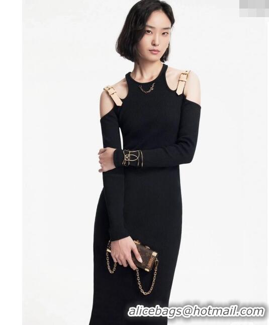 Grade Quality Louis Vuitton Knit Dress L11219 Black 2024