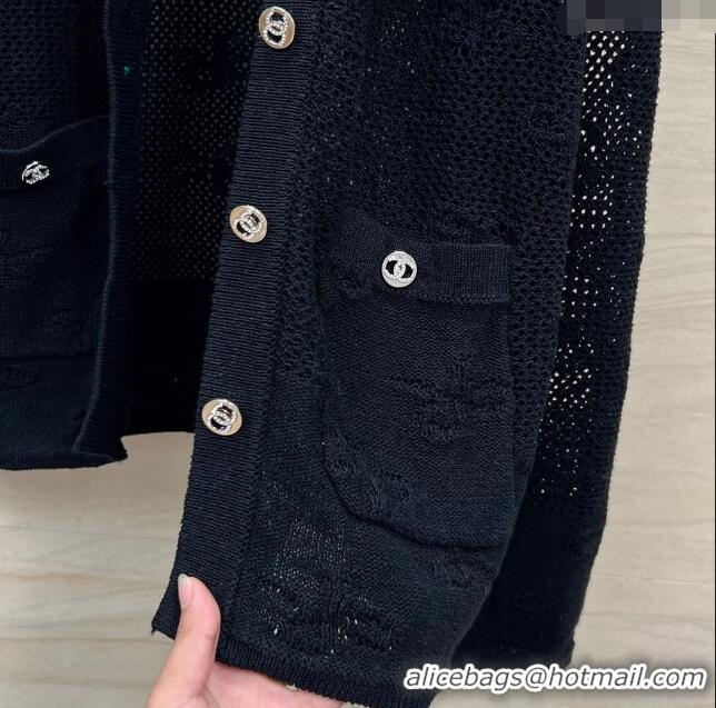 ​Traditional Discount Chanel Knit Cardigan CH030815 Black 2024