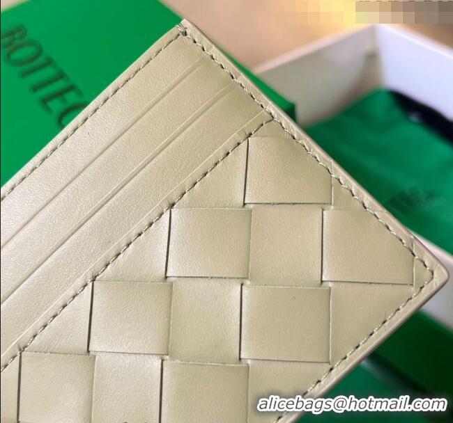 Top Quality Bottega Veneta Intrecciato Leather Credit Card Case 731956 Travertine Green 2024