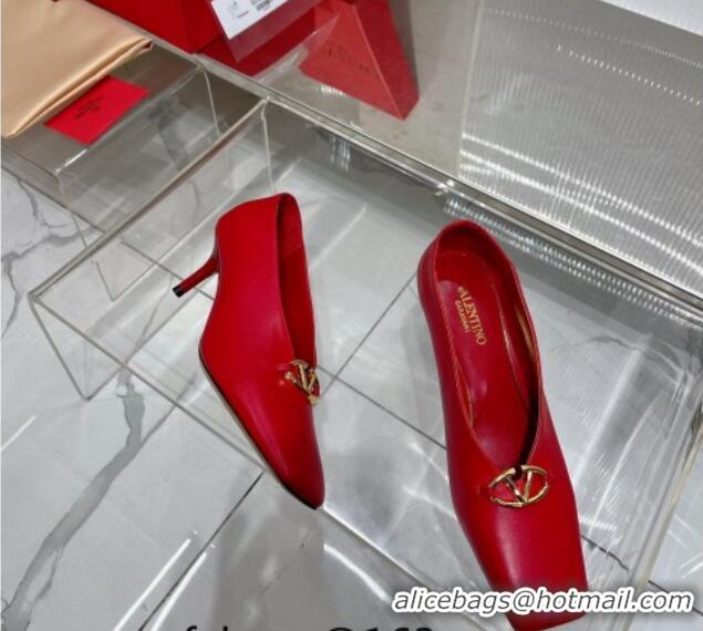 Unique Style Valentino The Bold Edition VLogo Pumps 6.5cm in Lambskin Red 0227024