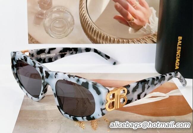 Best Luxury Balenciaga Sunglasses BB0095 Black/White 2023