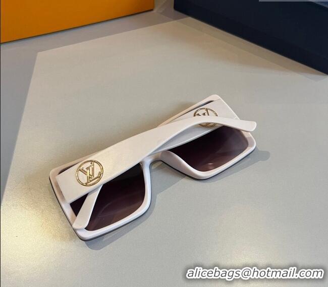 Promotional Louis Vuitton Square Sunglasses LV030401 White 2024