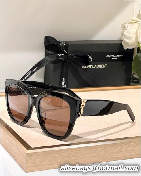 Luxury Cheap Saint Laurent Sunglasses SL M95 Black 2023