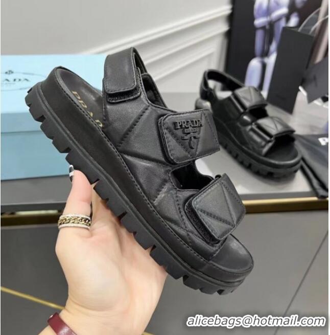 ​Reasonable Price Prada Padded Sandals In Nappa Leather PA8742 Black