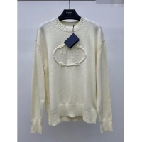 ​Good Looking Prada Wool and Cashmere Sweater P022631 Beige 2024