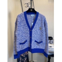 Traditional Discount Chanel Wool Cardigan CH113028 Blue 2023