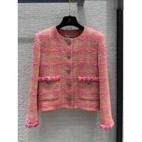 Best Quality Chanel Tweed Jacket CH122009 Pink 2023