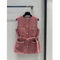 Top Quality Chanel Tweed Vest CH030705 Pink 2024