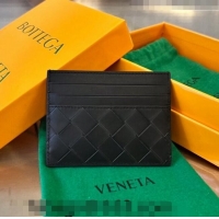 Most Popular Bottega Veneta Intrecciato Leather Credit Card Case 731956 Black 2024