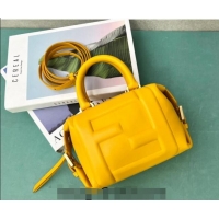 Top Quality Fendi FF Cube Mini Bag in Nappa Leather F8078 Yellow 2024