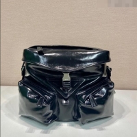 Buy Discount Prada Men's Oil Leather shoulder bag 2VD062 Black 2023