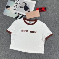 ​Luxurious Design Miu Miu Cotton Short T-shirt M21946 White 2024