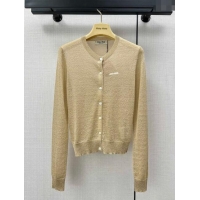 ​Top Quality Miu Miu Knit Cardigan M21949 Beige/Gold 2024