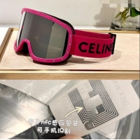 New Fashion Celine Ski Mask in Plastic with Metal Studs & Mirror Lenses CE2902 Pink/Black 2023
