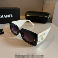 Modern Classic Chanel Quilted Sunglasses 030406 White 2024