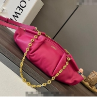 Pretty Style Loewe Small Paseo Bag in Shiny Nappa Calfskin 062247 Dark Pink 2023