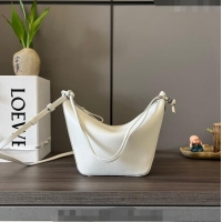 Super Quality Loewe Mini Hammock Hobo bag in Classic Calfskin 262315 White 2023