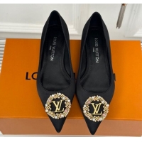 Popular Style Louis Vuitton Met Ballerinas Flat 1.5cm in Satin Black 0226131