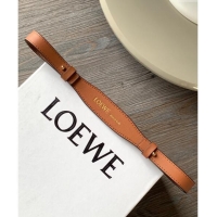 Well Crafted Loewe Branded short strap in classic calfskin 2x55.5cm L9124 Brown 2023