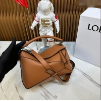 Cheapest Loewe Small Puzzle Edge bag in Smooth Calfskin 0202 Caramel Brown 2024