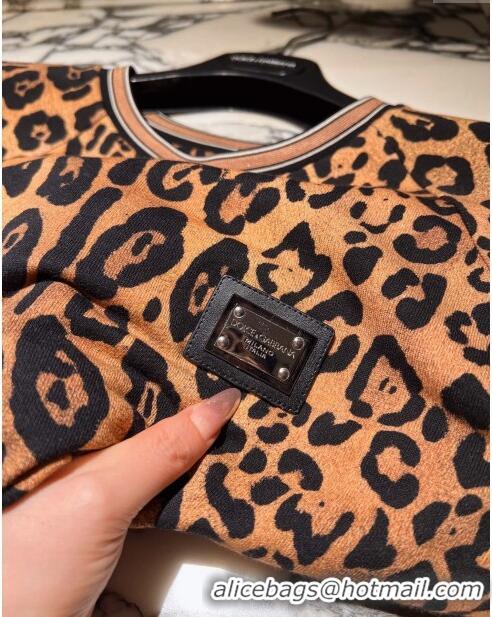 Buy Cheap Dolce & Gabbana Leopard Cotton Sweatershirt DG032708 2024