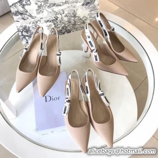 Good Product Dior J'Adior Slingback 6.5 cm Pumps/Ballet Flat in Knit Fabric Nude 325152