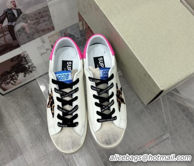 Purchase Golden Goose GGDB Super-Star Sneakers in Calfskin White/Hot Pink 328149