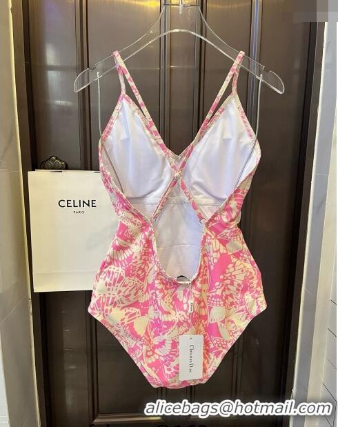 ​Sophisticated Cheap Dior Butterfly Swimwear CH0401 Pink 2024
