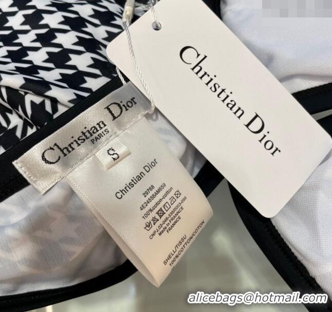 Inexpensive Dior Houndstooth Swimwear 0401 White/Black 2024