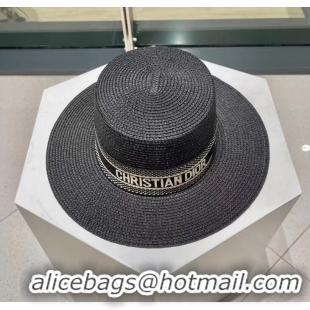Well Crafted Dior Straw Hat D2724 Black 2024