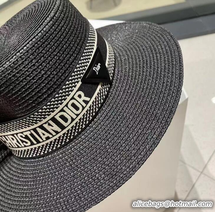 Well Crafted Dior Straw Hat D2724 Black 2024