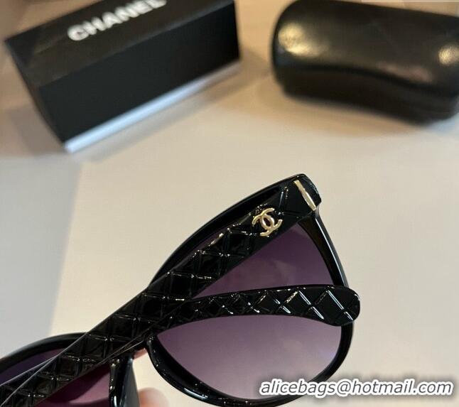 Buy Inexpensive Chanel Sunglasses 041003 Black 2024