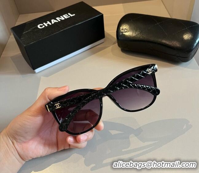 Buy Inexpensive Chanel Sunglasses 041003 Black 2024