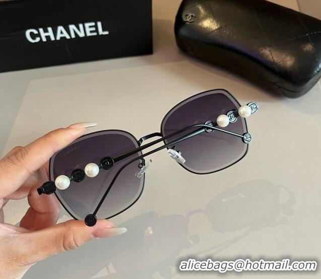 Low Cost Chanel Sunglasses with Pearls CH041007 Grey 2024