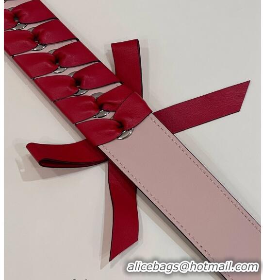 Grade Promotional Fendi Strap You Shoulder Strap with Bow 890 Red 90cm 2024